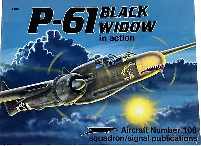 VINTAGE Squadron Signal Pub P-61 Black Widow Aircraft In Action #106-50 PAGES~VG • $8.99