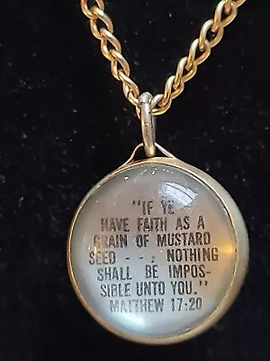 Mustard Seed Jewelry Faith Gold Filled Necklace And Pendant Christian 16  12k • $24.99