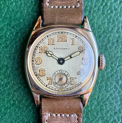 1925 Longines Cal. 11.88 Cushion Case Military Style Wristwatch Serviced • $599