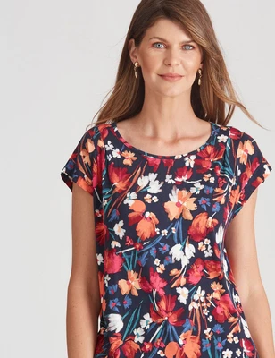 $19.39 • Buy W.Lane Watercolour Floral Top Womens Clothing  Tops T-Shirt