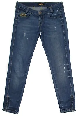Miss Sixty Jeans Womens 26 27x25.5 Killah Capri Twiddle Distressed Denim Stretch • $21.99