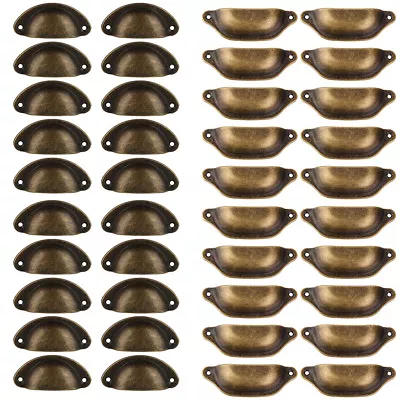 40Pcs Vintage Cup Door Knob Cabinet Drawer Pull Kitchen Cupboard Door Handle • $42.82