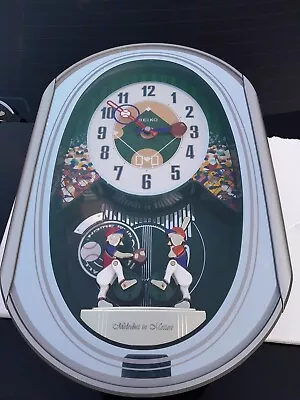 RARE Seiko Melodies In Motion Baseball Musical Wall Clock • $60