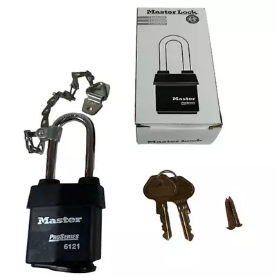 Master Lock 6121KALJCN 2-1/2  X 7/8  10G010 Key High Security Padlock • $27.26