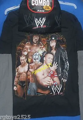 WWE Long Sleeve T-Shirt Size 18-20 XXL Child New W Beanie John Cena Randy Orton • £19.79