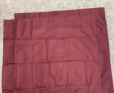 Eclipse Samara Solid Blackout Rod Pocket Lot Of 2 Curtains Burgundy Panels 42x84 • $22