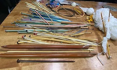 $52 • Buy Large Lot Of Vintage Knitting Needles, Crochet Hooks And Others