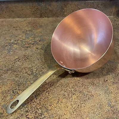 William Sonoma France Copper Mauviel Zabaglione Pot W Brass Handle Exc Condition • $114.95