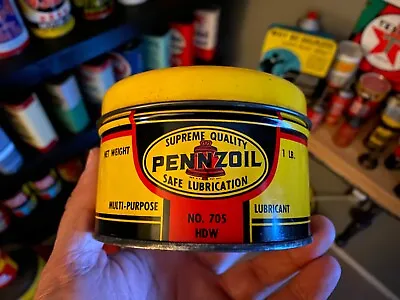 Rare~ Vintage~ Nos~ Pennzoil No 705~ 1 Lb Can Multi Purpose Lubricant~ Full! • $94