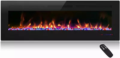 60 Inch Electric Fireplace With Heater Wall Mounted & Recessed Electric Firepla • $277.99