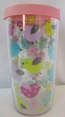 Tervis Tumbler Pink Travel Mug/ Cup With Birds / Chicks • $10.49