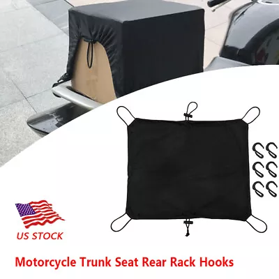 Upgrade Motorcycle Dirt Bike Trunk Seat Rear Rack Luggage Shelf Strong Hooks US • $24.99