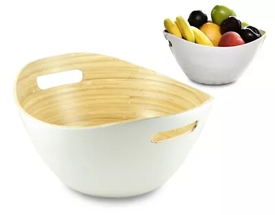 Modern Bamboo Wood Fruit Or Vegetable Bowl Decorative Home Decor Kitchen Counter • $27.99