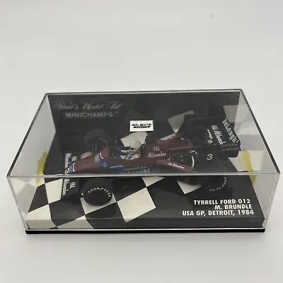 Minichamps Tyrrell Ford 012 Brundle Usa Gp Detroit 1984 Delonghi #3 Red 1:43 • $71.99