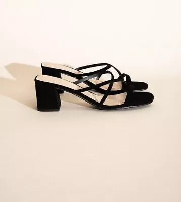 Moda Women's Crimp Mule Sandal Black Size 5.5 • $23.43