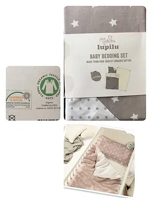 100% CottonBaby Bedding Set Of 3New Brand LupiluOrganic • £14.99