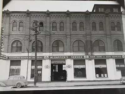 1940's Matted Photo Front View Mcgaffick's Service General Tire Helena Montana • $17.95