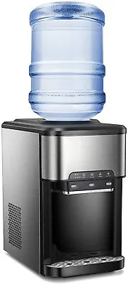 $344.99 • Buy Top Loading Water Cooler Dispenser, Hot, Cold Water & Ice Block Ice Maker Black