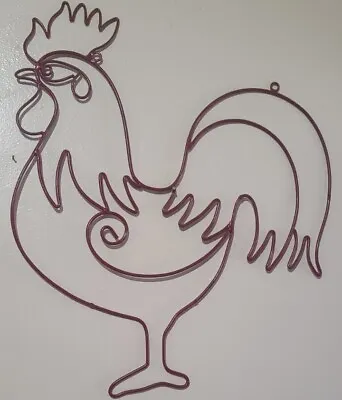 Metal Chicken/ Rooster  Wall Decor. Red Hanging Home- Kitchen Rustic Farmhouse • $8.50
