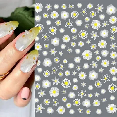 Nail Art Stickers Transfers Decals Spring Summer Daisy Daisies Flowers (ME90) • £1.85