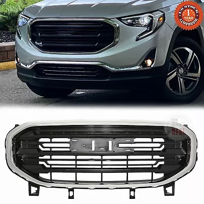 $170.90 • Buy For 2018-2020 GMC TERRAIN Front Bumper Grille Black With Chrome Trim