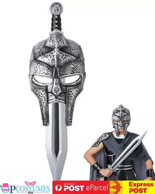 Child Gladiator Costume Sword Mask Roman Spartan Viking Warrior Costume • $34