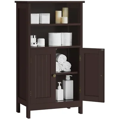 $73.05 • Buy Wood Bathroom Floor Cabinet, Shelved Storage Organizer For Small Spaces，Espresso