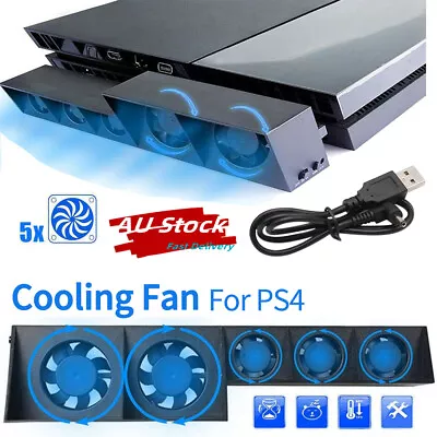 $13.99 • Buy 5 Fan For PS4 Game Accessories Play Station 4 Host Cooling Fan Cooler External