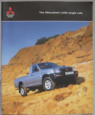 December 2001 Mitsubishi L200 Single Cab Pickup Brochure • $12.62