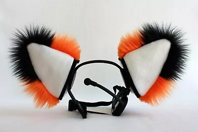 ORANGE FOX Ears Furry Kitty Cat EAR Wolf NECOMIMI COVERS ONLY Cosplay Anime • $18.99