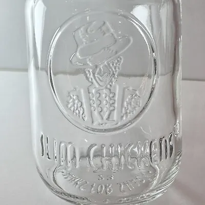 Slim Chickens Mason Jar Dessert Drink Advertising Clear Glass 23 Restaurant Hand • $11