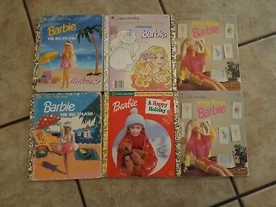 Lot Of 6 Rare Vintage Paperback Barbie  Little Golden Books  ~ Great Condition • $5