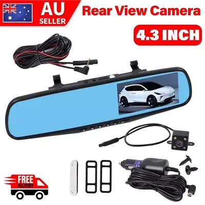 $33.45 • Buy 1080P Dash Camera Rear View Car Cam Reversing Mirror Front And Rear DVR Recorder