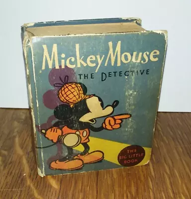 MICKEY MOUSE The Detective (1934)  Whitman BLB #1139 VG/VG+ • $40