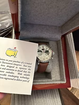 Masters Augusta National Limited 2024 Watch Time Piece Chrono ANGC Leather Golf • $499