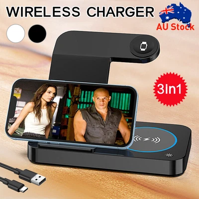 $24.69 • Buy 15W 3in1 Wireless Charger Wireless Charging Stand For Apple Headset Watch IPhone