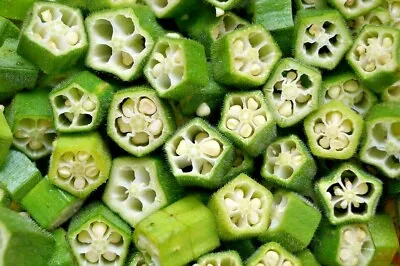 OKRA 'Clemsons' 20+ Seeds GREEN Garden Vegetable Gumbo Ladyfingers Warm Zones • $5.99