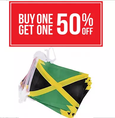 10 Metre's 28 Flags Jamaican Independence Team Jamaica Fabric Party Bunting • £6.95