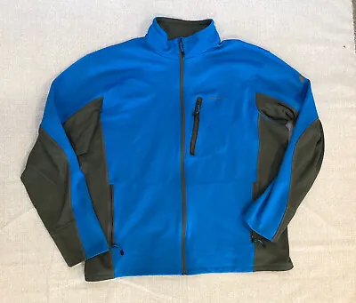 Eddie Bauer First Ascent Jacket Mens 2XL Blue Full Zip Fleece Lined Outdoors • $26.95