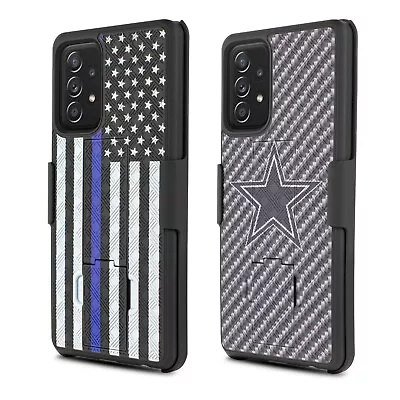 For Samsung Galaxy A12 A52 A72 5G Slim Holster Shell Combo Case Belt Clip Stand • $10.95