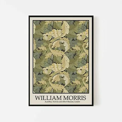 William Morris Acanthus Exhibition Retro Vintage Wall Art Poster Print • $74.50