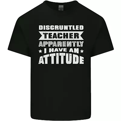 Teacher Attitude Funny Teaching Maths English Mens Cotton T-Shirt Tee Top • £8.75