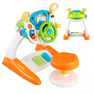 £46.99 • Buy Driving Simulator Toy Steering Wheel Toys With Stool Cyclic Rotary Scene Light