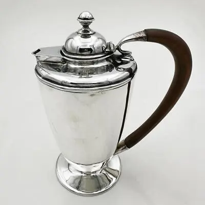 LIBERTY & Co HOT WATER POT STERLING SILVER EDWARDIAN Birmingham 1910 • £395