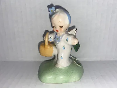 Vintage Napco Spendin Spree Itsy Bitsy Angel Basket Money Figurine Read Descript • $15.35