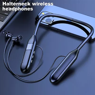 Wireless Bluetooth 5.3 Neckband Headphones Mic Headset Stereo Earbuds Earphone • $21.99