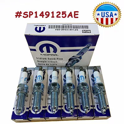 OEM 6PCS Mopar Iridium Spark Plugs SP149125AE For 11-21 Dodge Jeep 3.6L Engine • $23.99