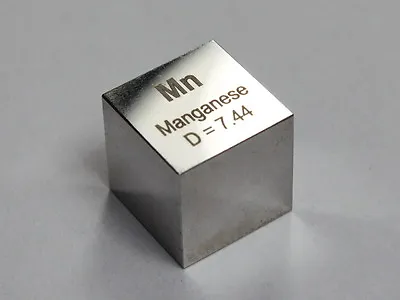 Manganese Density Cube Ultra Precision 10.0x10.0x10.0mm  - 99.5% Purity • $498