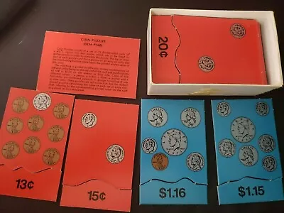 Coin Puzzles Cards DLM Educational 1974 VTG • $24.95