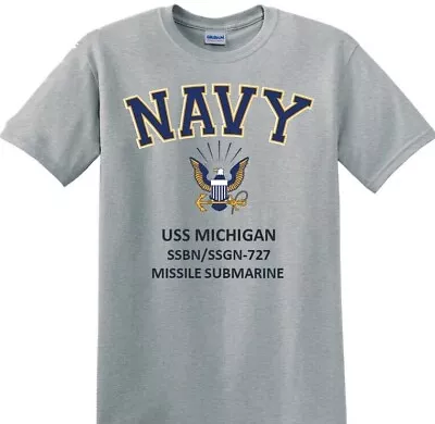 Uss Michigan  Ssbn/ssgn-727* Submarine*navy Eagle*t-shirt. Officially Licensed • $31.95